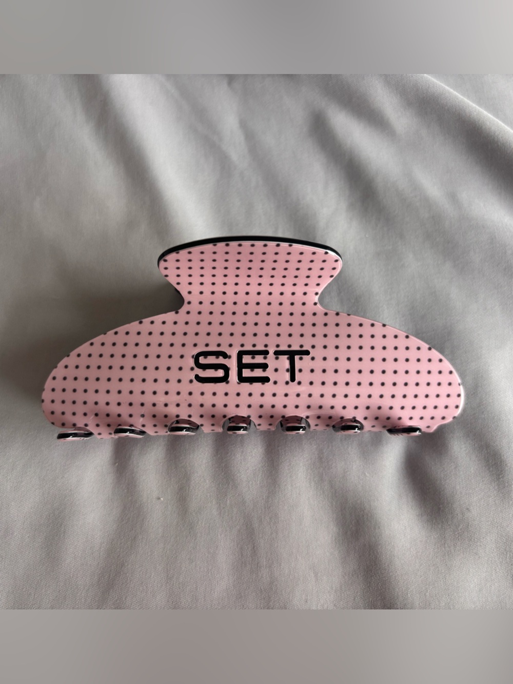 Set Active Polka Dot Claw Clip Pink Confetti Set Birthday Limited Edition New